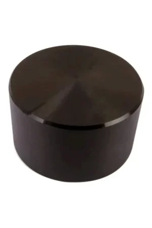 Bouton Aluminium Axe Cranté 30×17mm Ø6mm Noir | Tendance