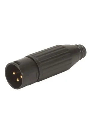 Plus que quelques unités | SWITCHCRAFT AAA3MBAUZ Connecteur XLR Mâle 3 Pôles Plaqué Or Ø6mm (Unité)
