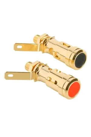 Disponible | DAYTON AUDIO Borniers à Pince Plaqué Or 6mm (La paire)
