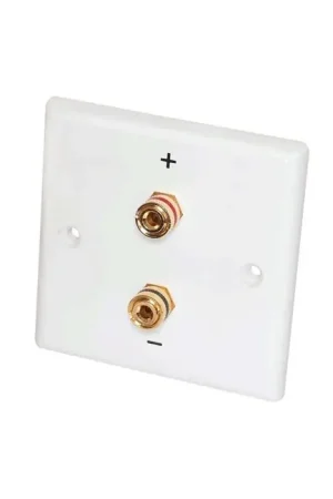Produit tendance | DYNAVOX Plaque Murale Plastique Bornier simple pour Haut Parleurs