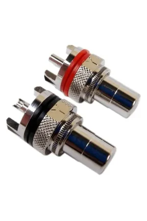 Yarbo RCA7-MSR Embases RCA plaqué Rhodium (la paire) | Nouveauté