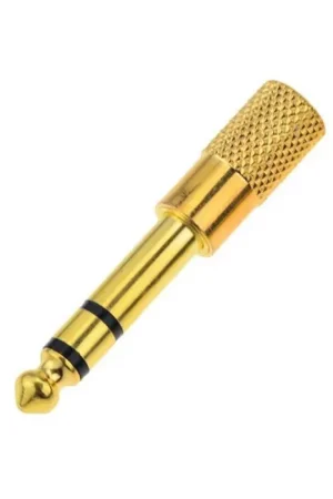 Très demandé | Adaptateur Jack 3.5mm femelle vers Jack 6.35mm Stéréo plaqué Or