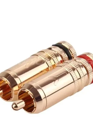 Tout juste disponible - YARBO RCA-020RC Connecteurs RCA Red Copper Ø7.8mm (La paire)