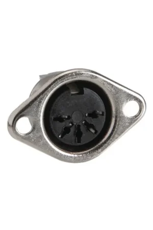 REAN NYS325 Embase DIN Femelle 5 Broches Plaqué Argent | Cette semaine uniquement