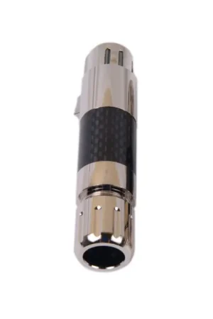 WM AUDIO XLR-95R Connecteur XLR Femelle 3 Pôles Plaqué Rhodium Ø11.5mm Carbone (Unité) | Qualité professionnelle