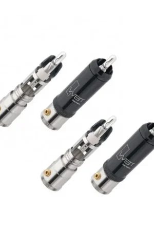Très bien noté - WBT-0152 Ag Nextgen Connecteurs RCA Pur Argent à souder Ø10.8mm (Set x4)
