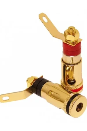 DYNAVOX Borniers à pince Plaqué Or 12mm (×4) - Prix imbattable