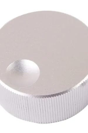 K010S Bouton Aluminium Massif 32x13mm Ø6mm Argent - Offre à durée limitée