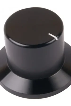 K020B Bouton Aluminium Massif 38x26x26mm Ø6mm Noir | Jusqu'à épuisement des stocks