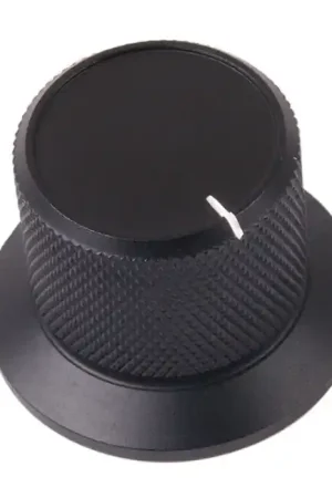 K026B Bouton Aluminium Massif 38×28×25mm Ø6mm Noir - Offre du jour