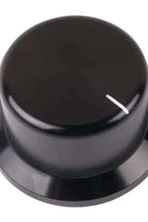 Prix mini | K028B Bouton Aluminium Massif 44×28×25mm Ø6mm Noir