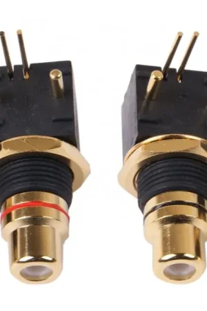 ELECAUDIO ER-106 Embases RCA Plaqué Or pour CI (La paire) - Haute qualité