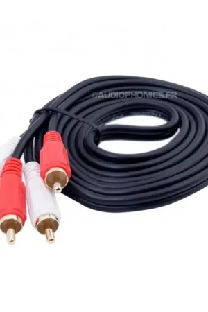 CHOSEAL Câble de modulation Stéréo OFC Plaqué Or RCA-RCA 1.8m - Direct usine