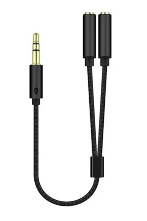 Achetez dès maintenant | Câble Y splitter Jack mâle 3.5mm vers 2 Jack femelle 3.5mm 25cm