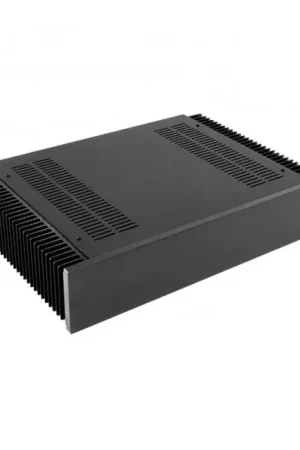Excellente qualité - HIFI 2000 Boitier 2U Dissipateur Aluminium 300mm Facade 10mm Noir