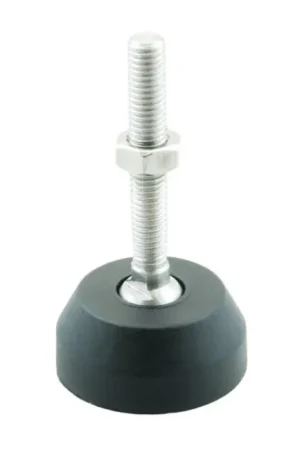 Nouveau en boutique - Pied Articulé Caoutchouc Amortissant 40x17.5mm M8 Noir (Unité)