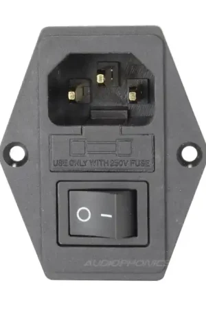 Embase IEC Cuivre plaqué Or + Interrupteur + Porte fusible 10A - Prix avantageux