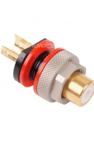 Dernières pièces | ELECAUDIO ER-108R Embase RCA Rouge Cuivre Tellurium / Plaqué Or 10µ (Unité)