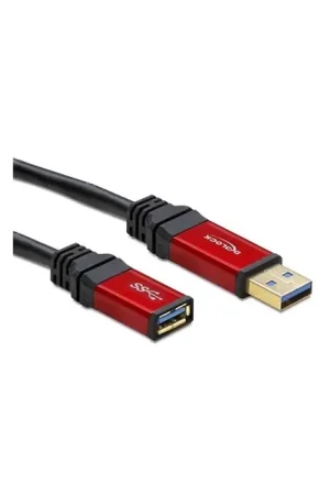 Incontournable - DELOCK Rallonge USB-A Mâle vers USB-A Femelle 3.0 Plaqué Or 1m