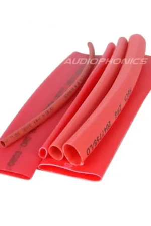 Gaine Thermorétractable 2:1 Ø1.5-13mm Rouge 10cm (Set x100) - Liquidation