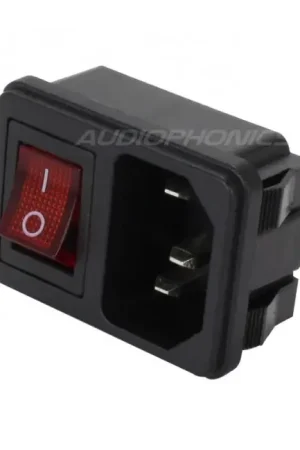 Prix imbattable | Interrupteur à Bascule Lumineux Rouge IEC C14 ON-OFF 250V 10A Noir