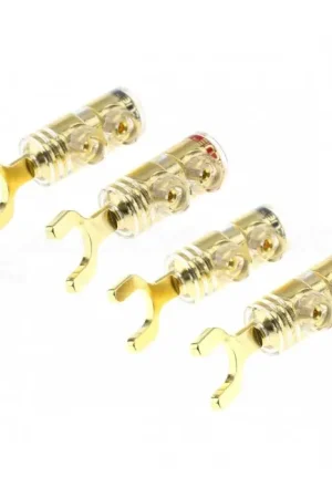 VIABLUE TS Fourches 8mm plaqué Or 24K Ø5mm (Set x4) | Coup de cœur des clients