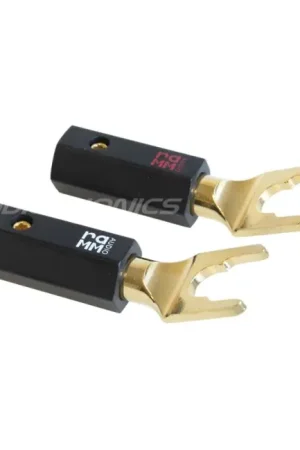 Tout juste disponible - RAMM AUDIO 50400-GT Fourches Red Copper plaqué Or Ø8mm (La paire)