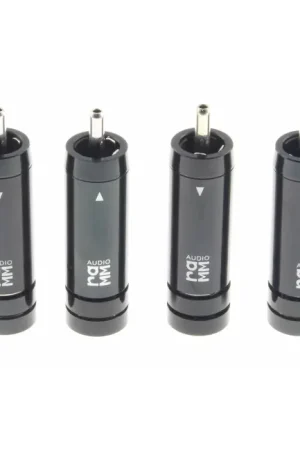 RAMM AUDIO 30780-SR Connecteurs RCA Cuivre pur plaqué Argent / Rhodium Ø9mm (Set x4) - Livraison rapide