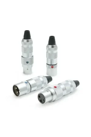 Offre spéciale | OYAIDE FOCUS 1 Connecteurs XLR Mâle / Femelle 3 Pôles Plaqués Argent / Rhodium Ø12mm (Set x4)