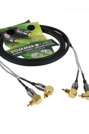 Offre spéciale - SOMMERCABLE QUANTUM 2 Câble OFC RCA coudé vers RCA coudé Stéréo 2.5m
