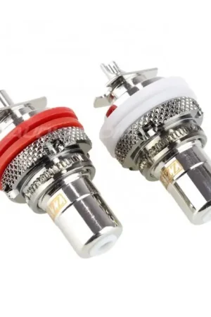 EIZZ EZ-104 Embase RCA Cuivre Tellurium Phosphore plaqué Rhodium (La paire) - Excellente qualité