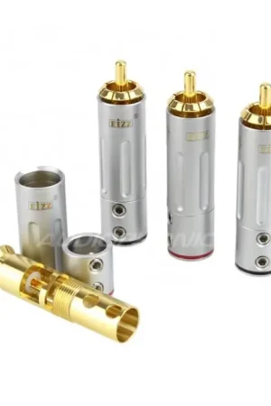 Meilleure vente | EIZZ EZ-204 Connecteurs RCA plaqué Or Ø9mm (Set x4)
