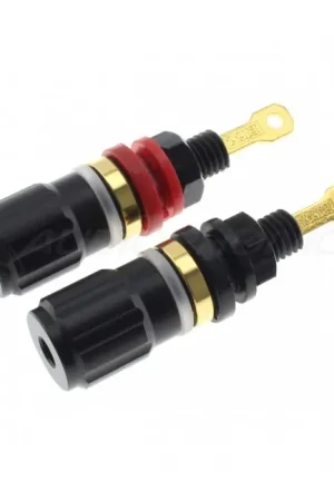 Stock presque épuisé | EIZZ EZ-301 Borniers Cuivre OFC plaqué Or Ø16mm x 61mm (La paire)