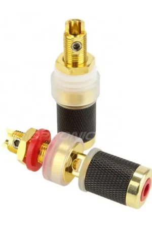 Super prix | EIZZ EZ-303 Borniers Cuivre Tellurium plaqué Or Ø17mm x 49mm (La paire)