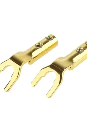 Prêt à expédier - EIZZ EZ-502 Fourches Cuivre plaqué Or Ø5mm (La paire)