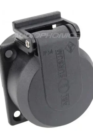 Nouveau lancement - ABL SURSUM Embase Secteur Schuko Type F avec Obturateur 16A IP54 Noir