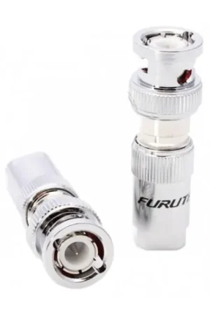 Réduction spéciale - FURUTECH FP-3-117 (R) Connecteur BNC OCC plaqué Rhodium 75 Ohm Ø8mm (La paire)