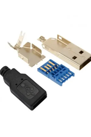 Connecteur USB 3.0 mâle Type A Plaqué or DIY | Livraison express