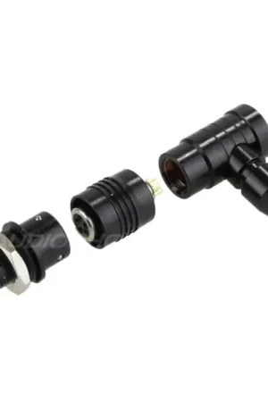 Connecteur aviation XS6 G 90° verouillable 5 pôles plaqué Or 250V 3A Noir Ø4mm - Préféré des clients