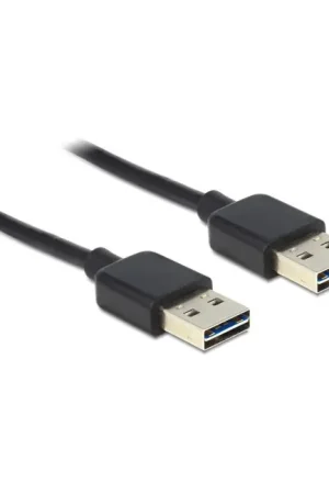 Disponible à la commande - DELOCK EASY-USB Câble USB 2.0 reversible USB-A mâle vers USB-A mâle 1m