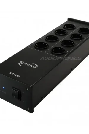 Offre flash - DYNAVOX X4100 Filtre Secteur 8 Ports Schuko Noir