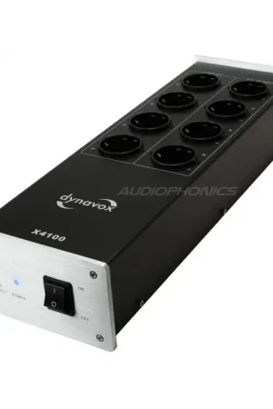 Prix choc - DYNAVOX X4100 Filtre Secteur 8 Ports Schuko Argent