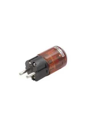 OYAIDE P-046E Connecteur Secteur Schuko Type E/F Bronze Phosphoré Plaqué Or/Palladium Ø17mm | Nouveau lancement