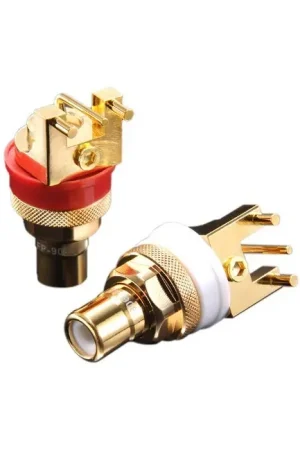 Réduction - FURUTECH FP-908 (G) Embases RCA pour PCB Cuivre pur plaqué Or (La paire)