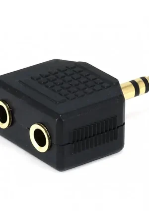 Adaptateur Jack 3.5mm mâle stéréo vers 2x Jack 3.5mm femelle stéréo plaqué Or - Offre à durée limitée