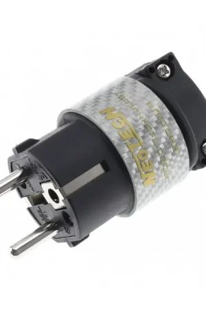 Liquidation - NEOTECH NC-P312RH Connecteur Secteur Schuko Type E/F Cuivre UP-OCC Plaqué Rhodium Ø16mm