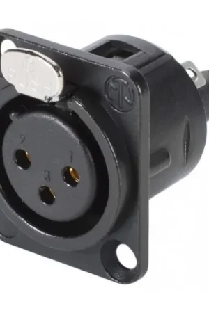 Nouveau | NEUTRIK NC3FD-S-1-B Embase Châssis XLR 3 Pôles Femelle Plaqué Or