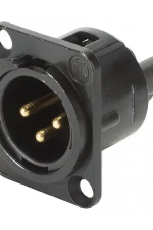 NEUTRIK NC3MDS1 Embase Châssis XLR 3 Pôles mâle Plaqué Or | Prix usine