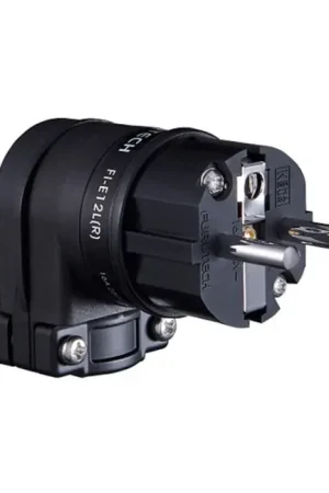 Super prix | FURUTECH FI-E12L (R) Connecteur Secteur Schuko Type E/F Coudé 90° Ajustable Cuivre Pur Plaqué Rhodium Ø18mm