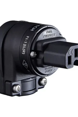 FURUTECH FI-12L (R) Connecteur IEC Coudé 90° Plaqué Rhodium Ø18mm - Livraison express